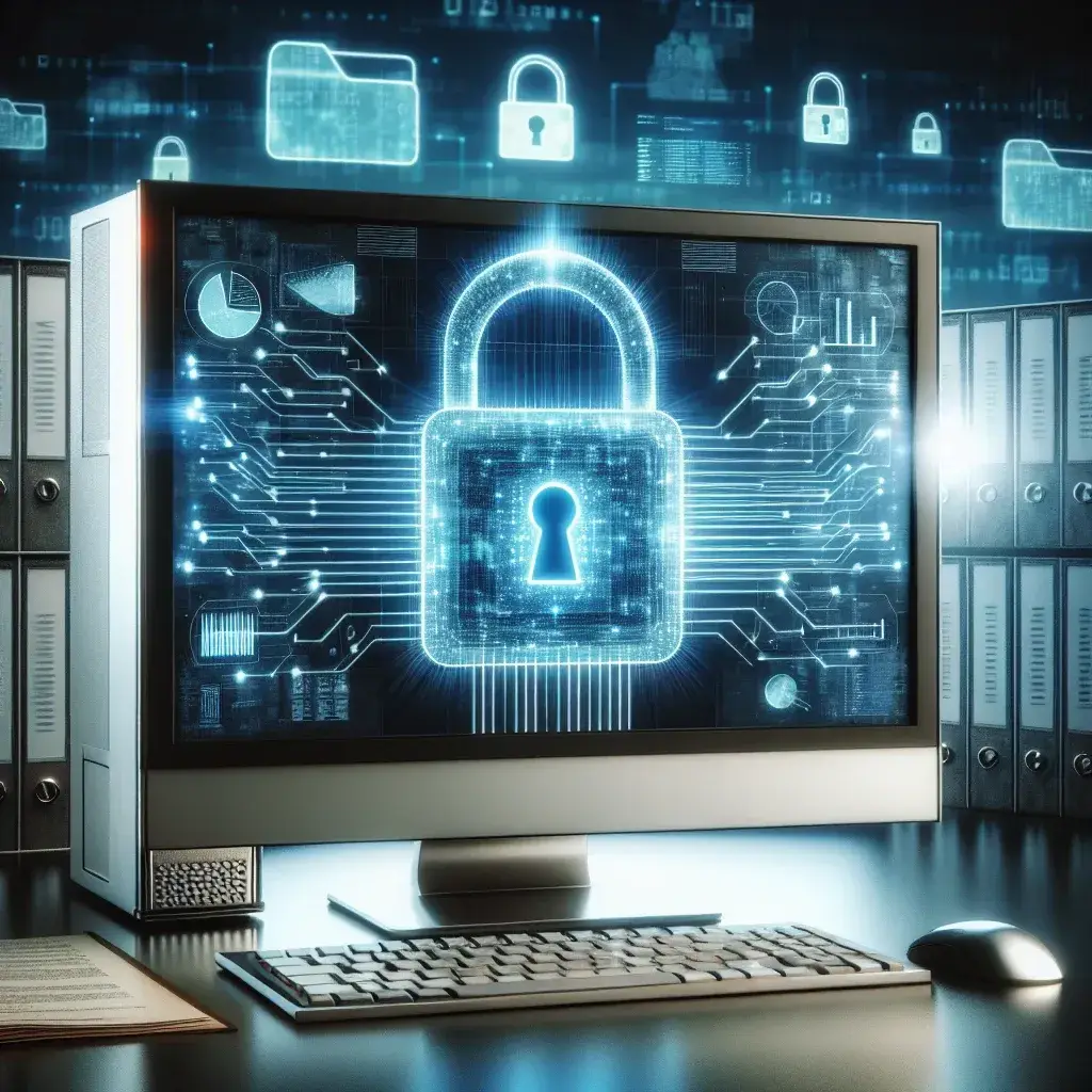 "Step-by-step guide to backing up PC data with encryption, illustrating the process of selecting encrypted backup settings on a computer screen."