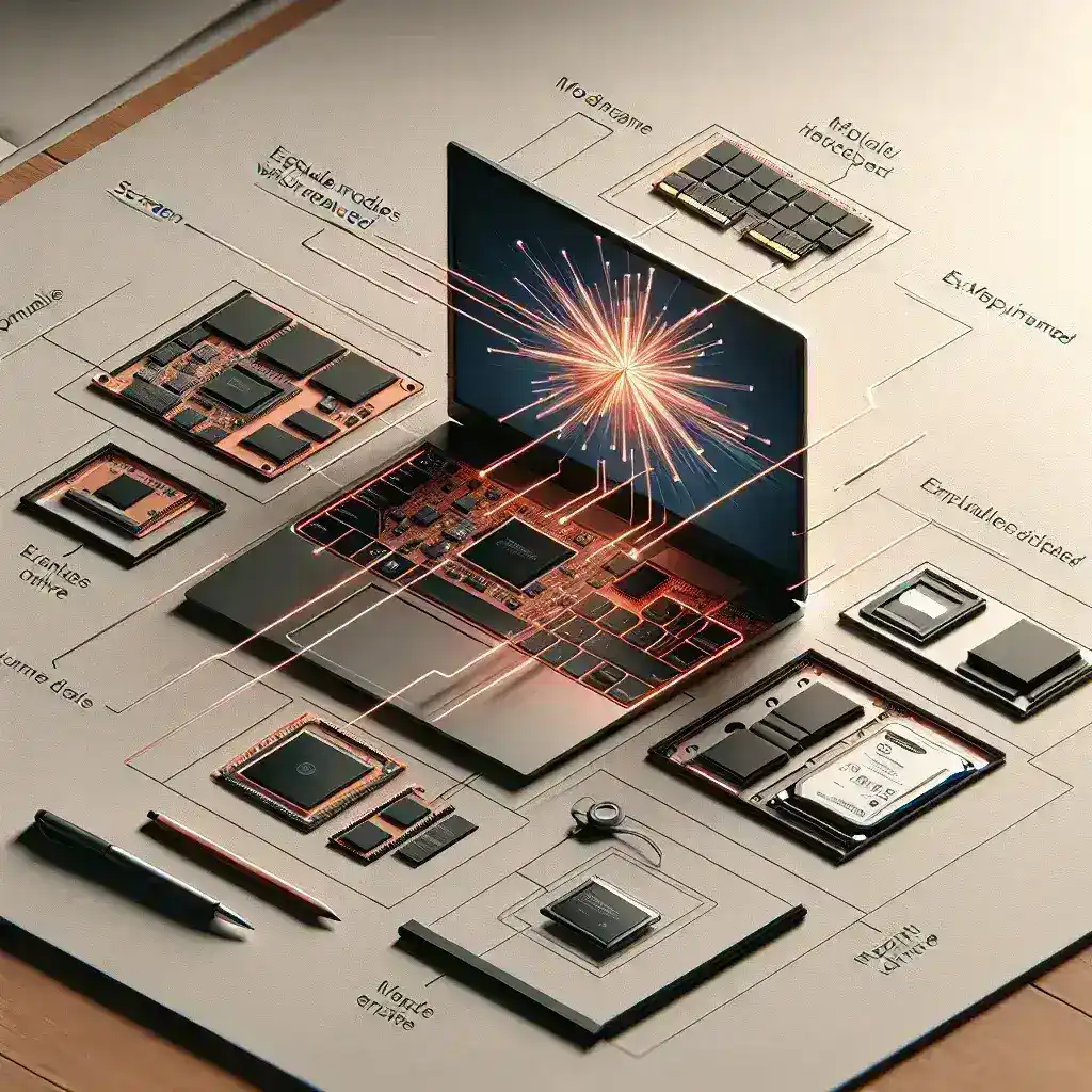 "Close-up view of a modular screen webcam showcasing its interchangeable parts, illustrating the concept of replaceability in modern tech design."
