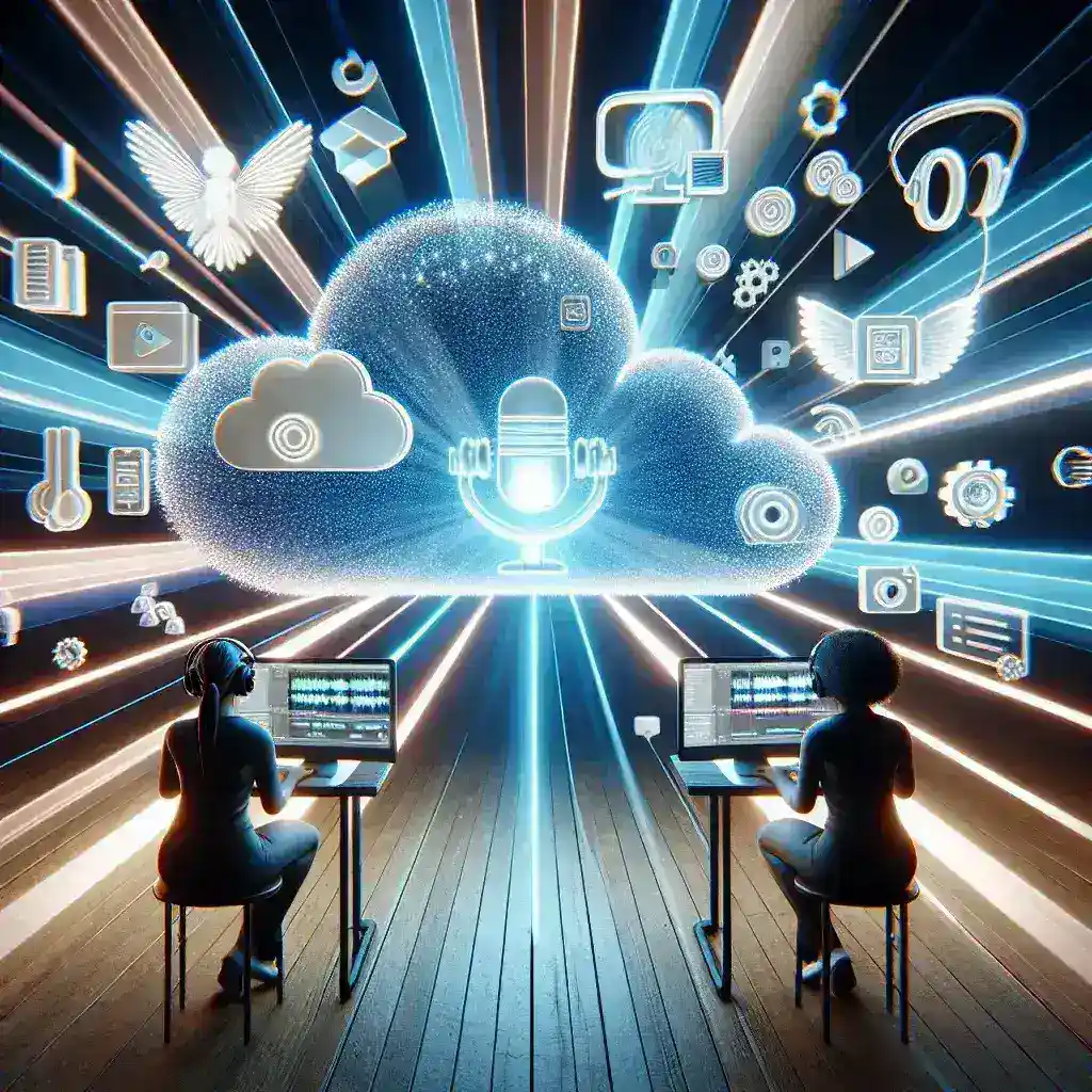 "Screenshot of a user-friendly interface showcasing top SaaS platforms for podcast video editing, highlighting features for content creators in a comprehensive guide."